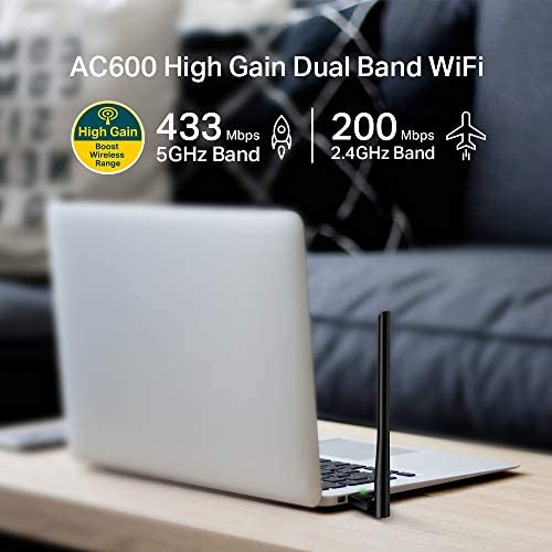 TP-Link USB 600 Mbps WiFi Wireless Network Adapter for Desktop PC with 2.4GHz/5GHz TP-Link USB 600 Mbps WiFi Wireless Network Adapter for Desktop PC with 2.4GHz/5GHz