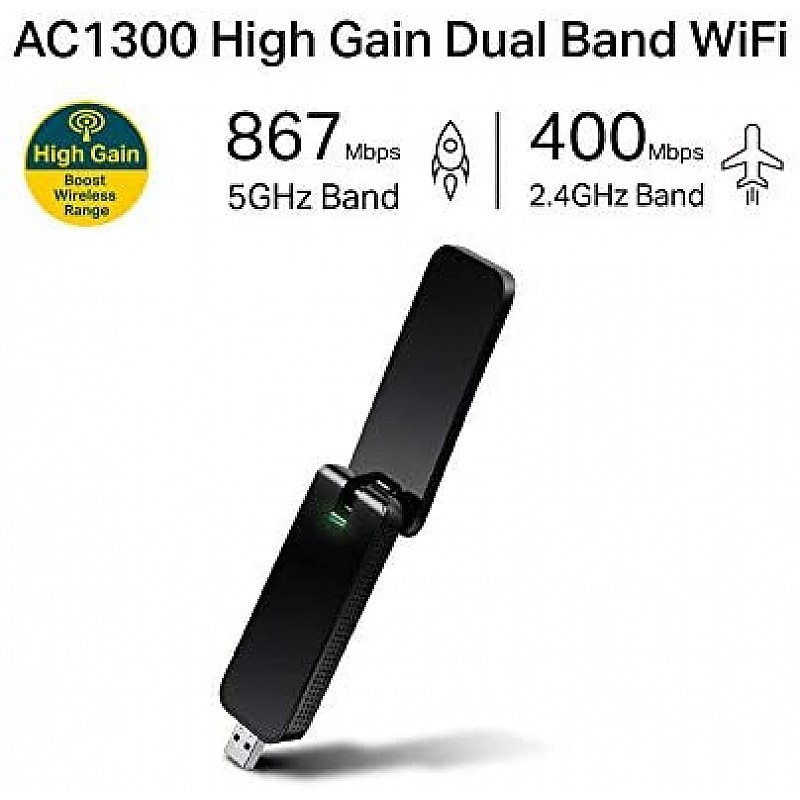 TP-Link USB 600 Mbps WiFi Wireless Network Adapter for Desktop PC with 2.4GHz/5GHz