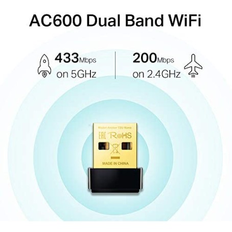 TP-Link USB 600 Mbps WiFi Wireless Network Adapter for Desktop PC with 2.4GHz/5GHz TP-Link USB 600 Mbps WiFi Wireless Network Adapter for Desktop PC with 2.4GHz/5GHz