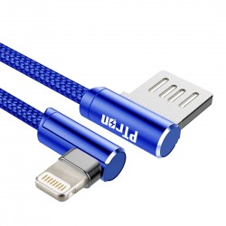 pTron Solero L Shape Data Cable for iOS Devices - 3.93 Feet (1.2 Meters) - (Blue)