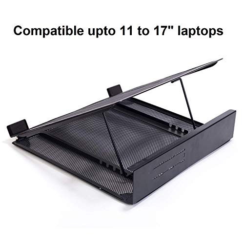 Airtree Ventilated Height Adjustable Laptop Cooling Pad/Laptop Stand | Compatible 11 to 17 Inches Laptops Airtree Ventilated Height Adjustable Laptop Cooling Pad/Laptop Stand | Compatible 11 to 17 Inches Laptops