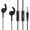 Motorola Pace 130 in-Ear Headphones with Mic, Ear Hooks & Alexa Built-in(Black)