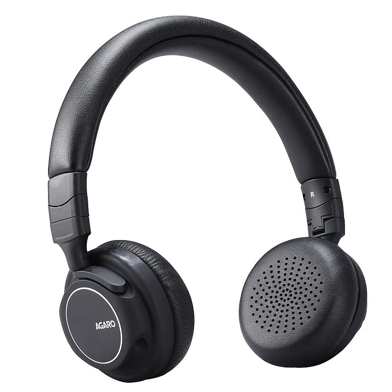 AGARO Raga Bluetooth Headphone Bluetooth without Mic Headset  (Black, On the Ear)