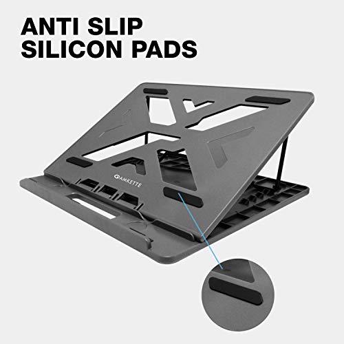 Amkette Ergo View Laptop Stand with 7 Adjustment Levels for laptops up to 15.6 inches (12 inch /13 inch /14.1 inch /15.6 inch) (Grey) Amkette Ergo View Laptop Stand with 7 Adjustment Levels for laptops up to 15.6 inches (12 inch /13 inch /14.1 inch /15.6 inch) (Grey)