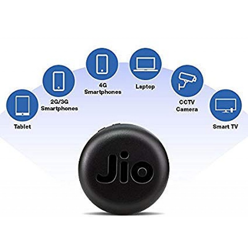 JioFi JMR1040 150Mbps Wireless 4G Portable Data Card (Black) Refurbished