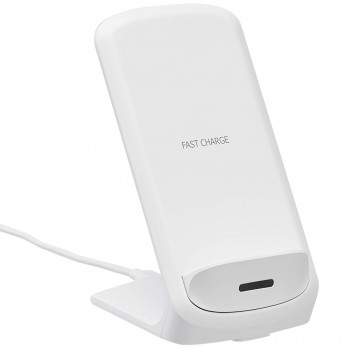 AmazonBasics 10W Qi Certified Wireless Charger Stand Compatible with White