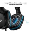 G431 Gaming Headset - 6mm FlipToMute Mic - DTS HeadphoneX v2.0 - Noise Cancellation - 7.1 Surround Sound - Premium Letherette Earcups - Black/Blue