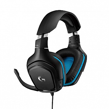 G431 Gaming Headset - 6mm FlipToMute Mic - DTS HeadphoneX v2.0 - Noise Cancellation - 7.1 Surround Sound - Premium Letherette Earcups - Black/Blue