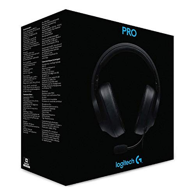 Logitech G PRO Gaming Headset Comfortable and Durable with PRO-G 50 mm Audio Drivers