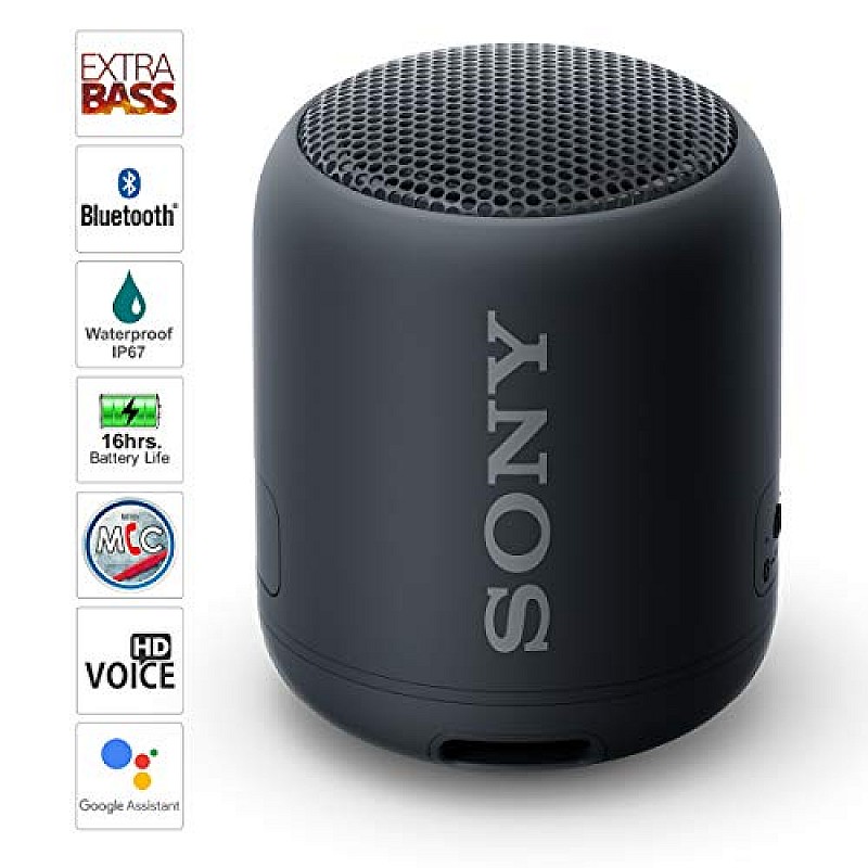 Sony SRS-XB12 10 Watt 1.0 Channel Wireless Bluetooth Speaker (Black)