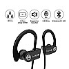 Bass Evolution 2019 Design Hexa Bluetooth 5.0 Wireless Sports Earphones with Mic, IPX5 Sweatproof (Black)