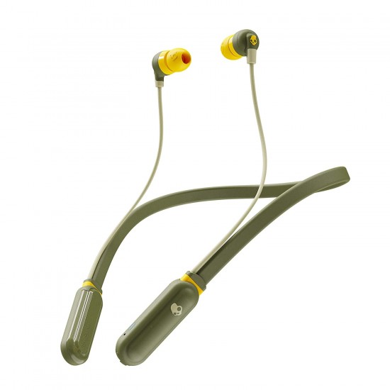 Skullcandy Inkd Plus Wireless in-Earphone with Mic (Moss/Olive/Yellow)
