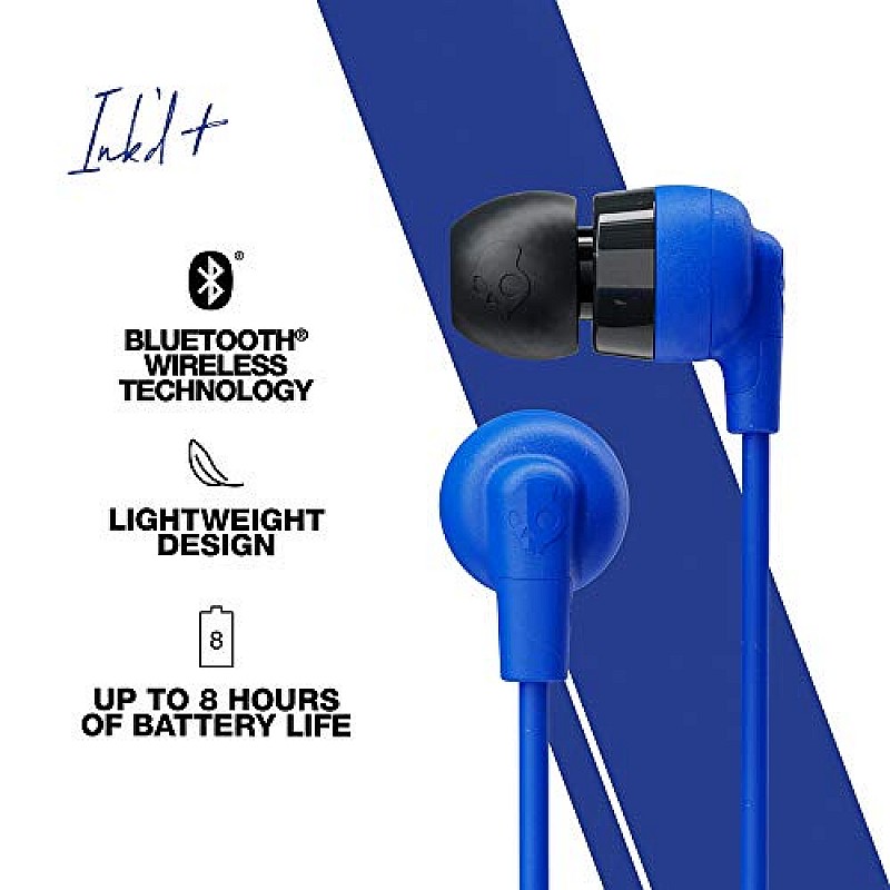 Skullcandy Inkd Plus Wireless in-Earphone with Mic Blue