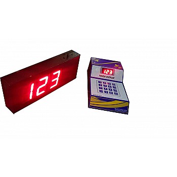 4 digits token display with bell 4 inch character size