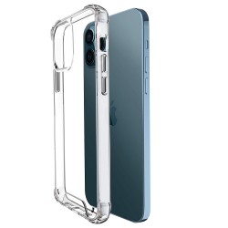 Solimo Transparent Case (Hard Back & Soft Bumper Cover) with 8 Foot Drop Porotection for Apple iPhone 12 Pro Max