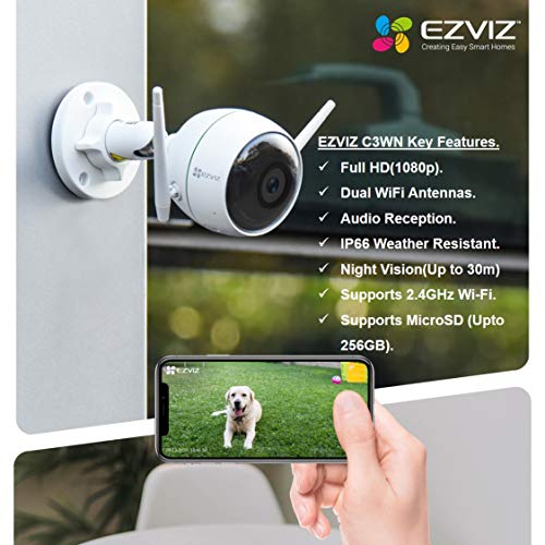 EZVIZ C3WN WiFi Outdoor Home Security Camera with FullHD 1080p Night Vision EZVIZ C3WN WiFi Outdoor Home Security Camera with FullHD 1080p Night Vision