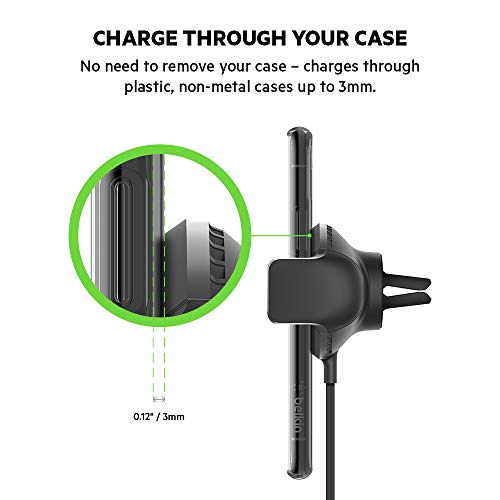 Belkin 10W Lightweight Fast Wireless Vent Mount Car Charger - Black Belkin 10W Lightweight Fast Wireless Vent Mount Car Charger - Black