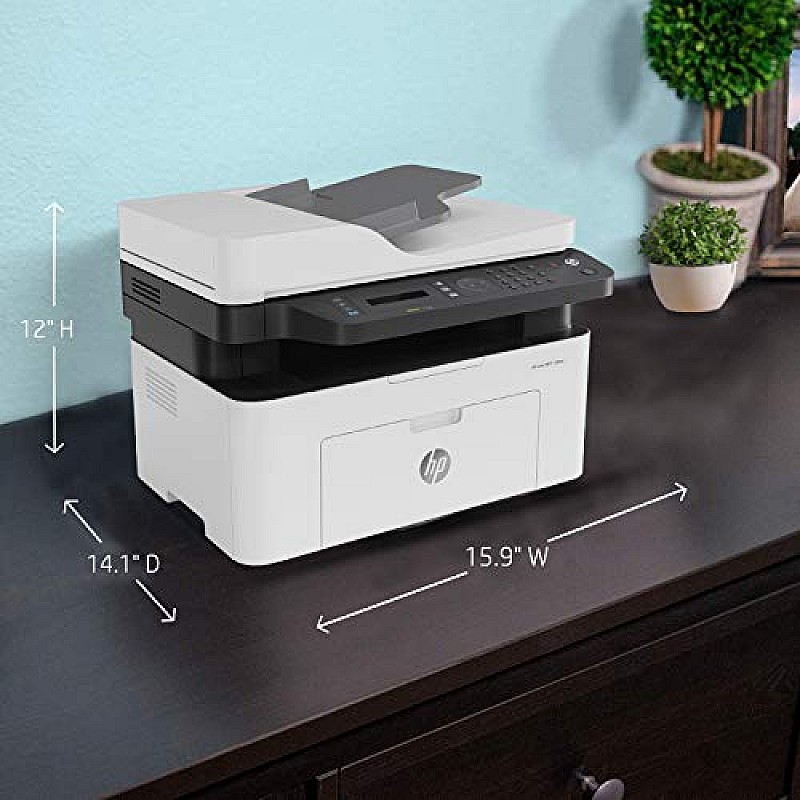 HP Laserjet 138fnw Print Copy Scan & Fax, Wi-Fi Printer, Compact Design, Reliable, and Fast Printing, Network Support