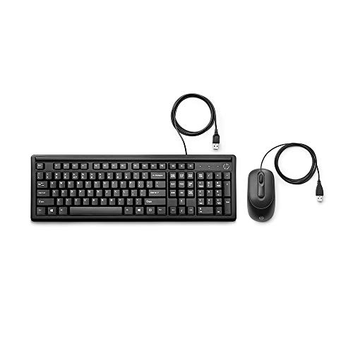 HP Wired Keyboard and Mouse 160 Black (6HD76AA) HP Wired Keyboard and Mouse 160 Black (6HD76AA)