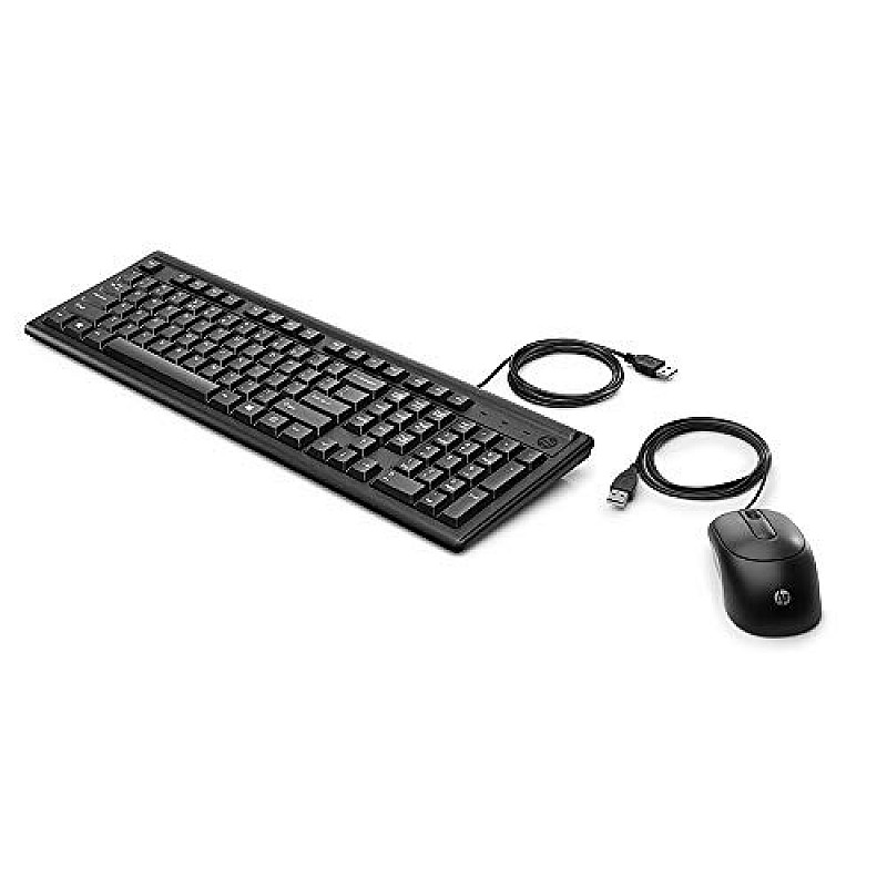 HP Wired Keyboard and Mouse 160 Black (6HD76AA)