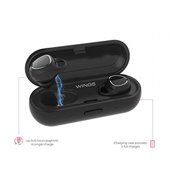 Wings Touch in-Ear True Wireless Bluetooth Earbuds (TWS) with Mic