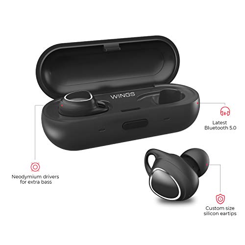Wings Touch in-Ear True Wireless Bluetooth Earbuds (TWS) with Mic- Wings Touch in-Ear True Wireless Bluetooth Earbuds (TWS) with Mic-