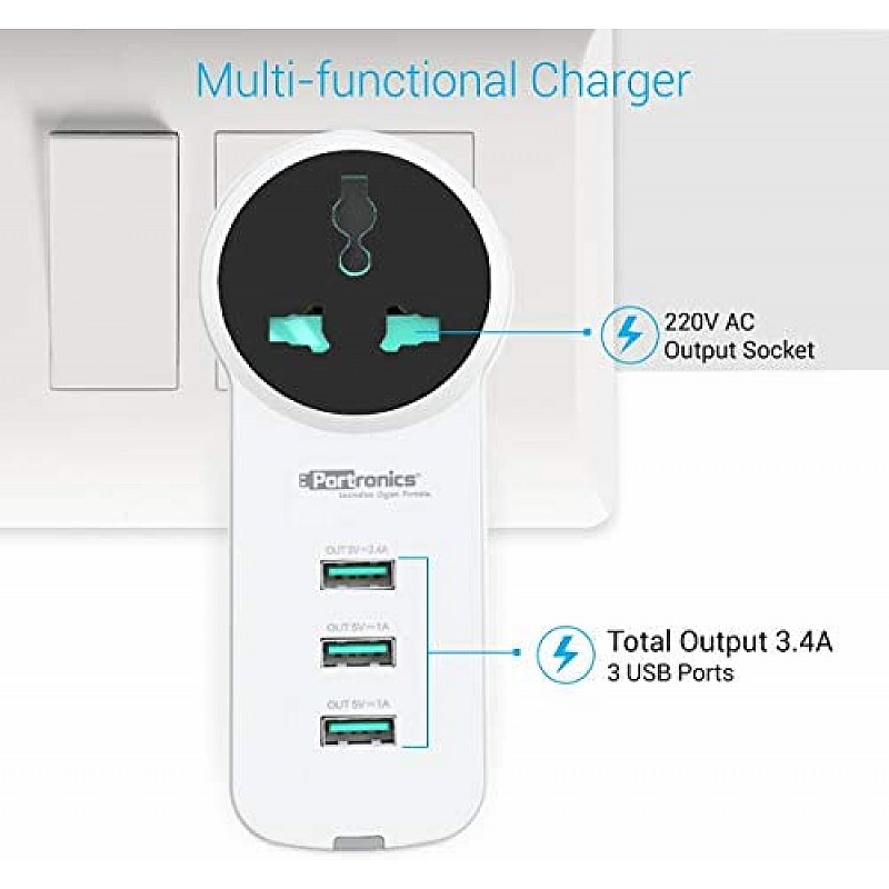 Portronics UniPower POR-077 Intelligent Portable Universal Desktop Charging Hub Station 