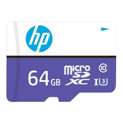 HP Micro SD Card 64GB with Adapter U3 (Purple) (Write Speed 60MB/s & Read Speed 100 MB/s