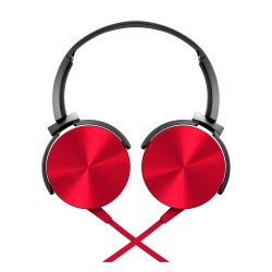 Foxin FHM-301 Over-Ear Wired Stereo Headphone (Red)