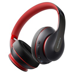 Anker Soundcore Life Q10 Bluetooth Wireless Over Ear Headphones With Mic And Foldable, Hi-Res Certified Sound Red