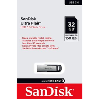 SanDisk Ultra Flair 256GB USB 3.0 Flash Drive SanDisk Ultra Flair 256GB USB 3.0 Flash Drive