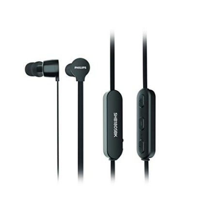 Philips SHB1805BK/10 Wireless in-Ear Headphones with Mic (Black) Philips SHB1805BK/10 Wireless in-Ear Headphones with Mic (Black)