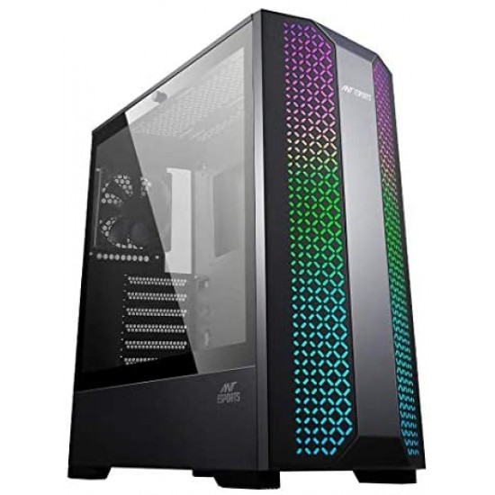 Ant Esports ICE-300TG Mid Tower Gaming Cabinet Computer case Supports ATX, Micro-ATX