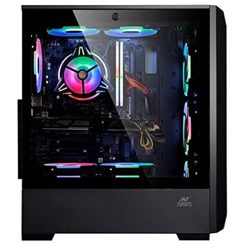 Ant Esports ICE-300TG Mid Tower Gaming Cabinet Computer case Supports ATX, Micro-ATX