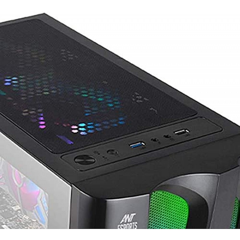 Ant Esports ICE-300TG Mid Tower Gaming Cabinet Computer case Supports ATX, Micro-ATX