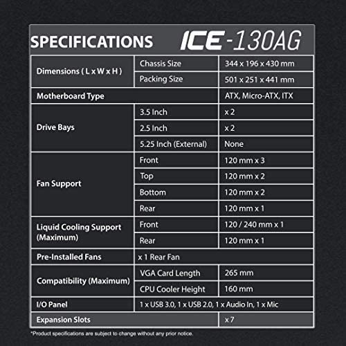 Ant Esports ICE-300TG Mid Tower Gaming Cabinet Computer case Supports ATX, Micro-ATX Ant Esports ICE-300TG Mid Tower Gaming Cabinet Computer case Supports ATX, Micro-ATX