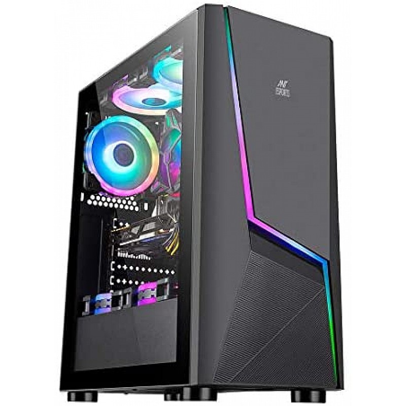 Ant Esports ICE-300TG Mid Tower Gaming Cabinet Computer case Supports ATX, Micro-ATX