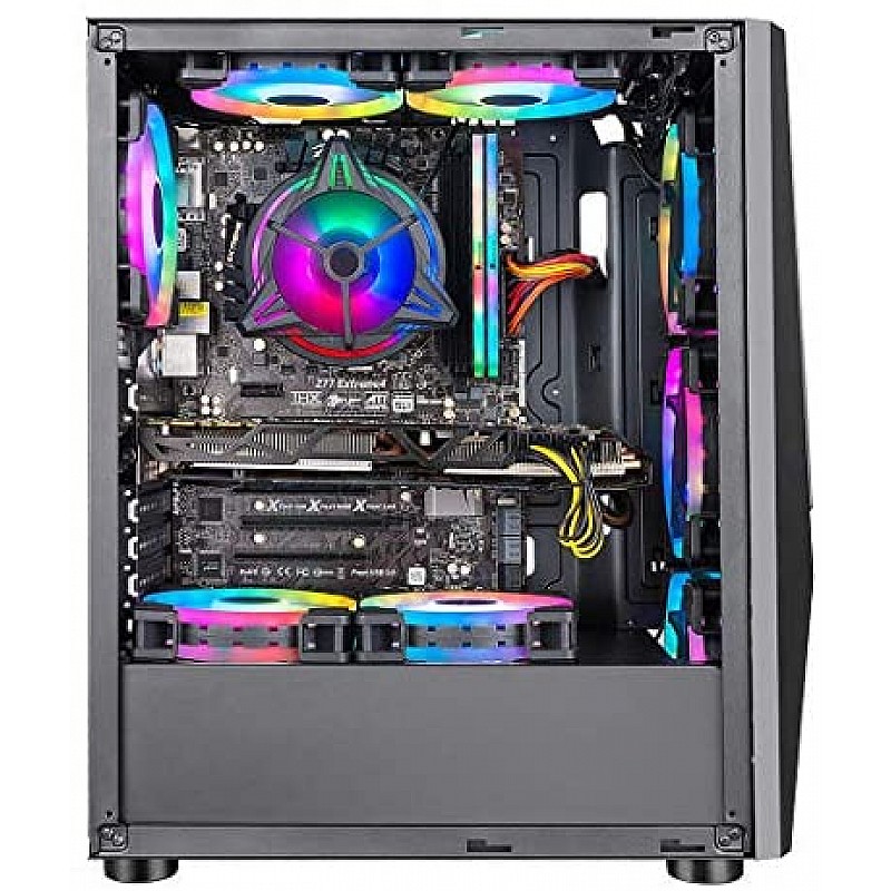 Ant Esports ICE-300TG Mid Tower Gaming Cabinet Computer case Supports ATX, Micro-ATX