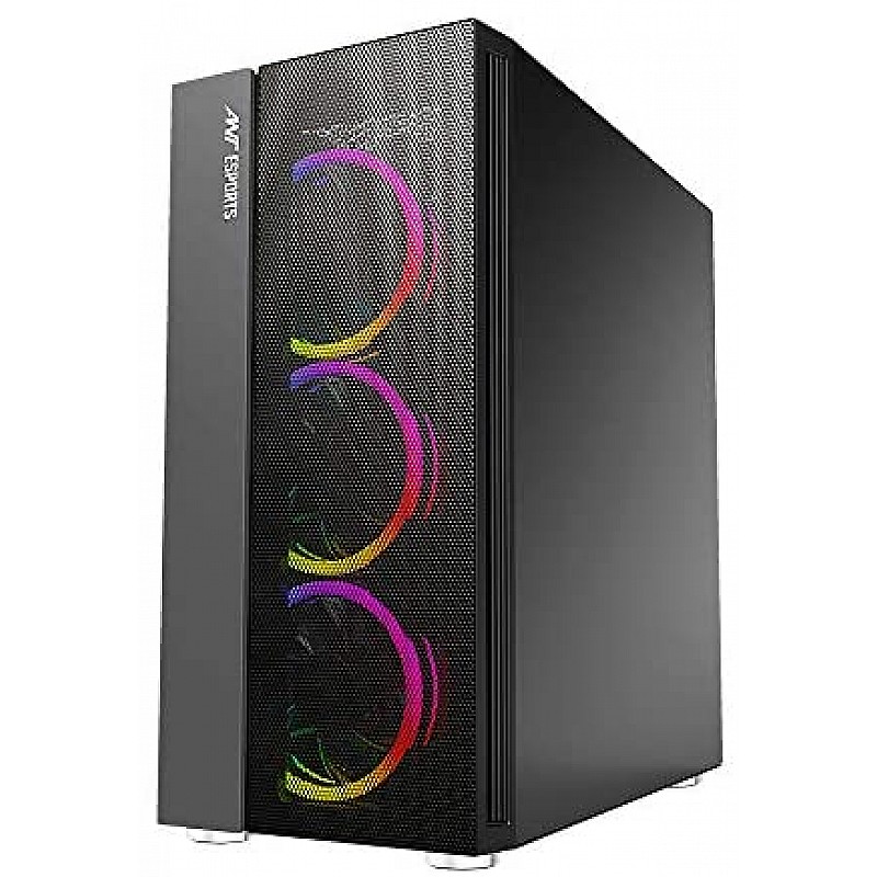 Ant Esports ICE-300TG Mid Tower Gaming Cabinet Computer case Supports ATX, Micro-ATX