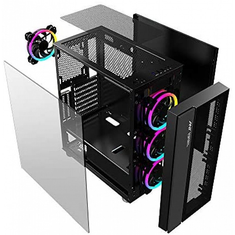 Ant Esports ICE-300TG Mid Tower Gaming Cabinet Computer case Supports ATX, Micro-ATX