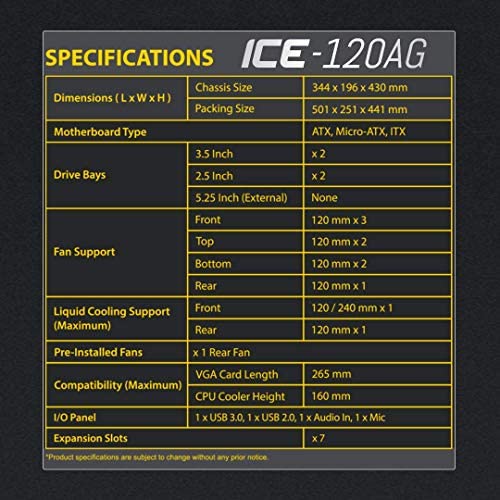 Ant Esports ICE-300TG Mid Tower Gaming Cabinet Computer case Supports ATX, Micro-ATX Ant Esports ICE-300TG Mid Tower Gaming Cabinet Computer case Supports ATX, Micro-ATX