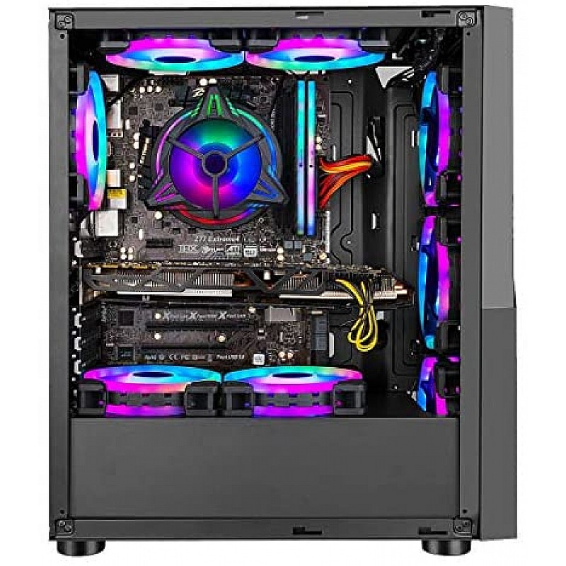 Ant Esports ICE-300TG Mid Tower Gaming Cabinet Computer case Supports ATX, Micro-ATX