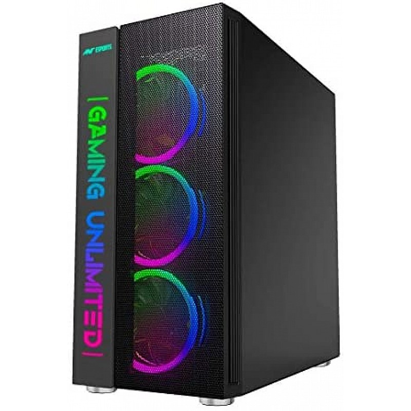 Ant Esports ICE-300TG Mid Tower Gaming Cabinet Computer case Supports ATX, Micro-ATX