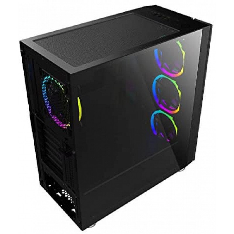 Ant Esports ICE-300TG Mid Tower Gaming Cabinet Computer case Supports ATX, Micro-ATX