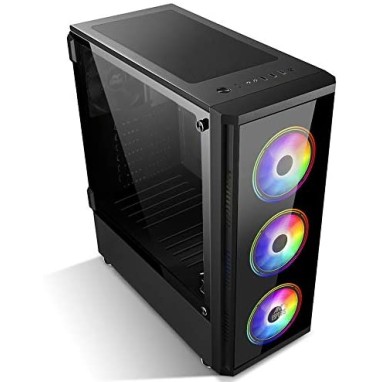 Ant Esports ICE-300TG Mid Tower Gaming Cabinet Computer case Supports ATX, Micro-ATX Ant Esports ICE-300TG Mid Tower Gaming Cabinet Computer case Supports ATX, Micro-ATX