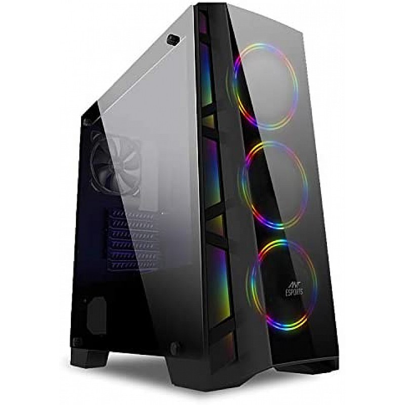 Ant Esports ICE-300TG Mid Tower Gaming Cabinet Computer case Supports ATX, Micro-ATX