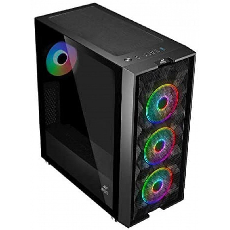 Ant Esports ICE-300TG Mid Tower Gaming Cabinet Computer case Supports ATX, Micro-ATX