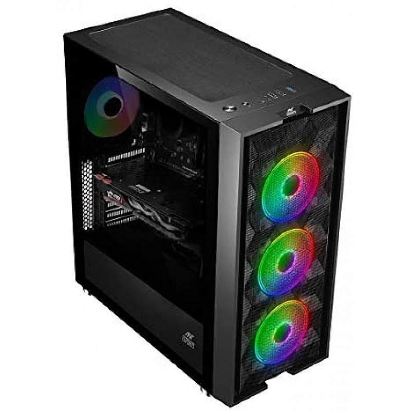 Ant Esports ICE-300TG Mid Tower Gaming Cabinet Computer case Supports ATX, Micro-ATX