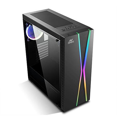 Ant Esports ICE-200TG Mid Tower Gaming Cabinet Computer case with RGB Front Panel Ant Esports ICE-200TG Mid Tower Gaming Cabinet Computer case with RGB Front Panel