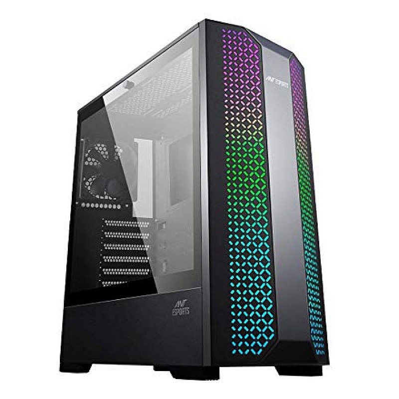 Ant Esports ICE-200TG Mid Tower Gaming Cabinet Computer case with RGB Front Panel